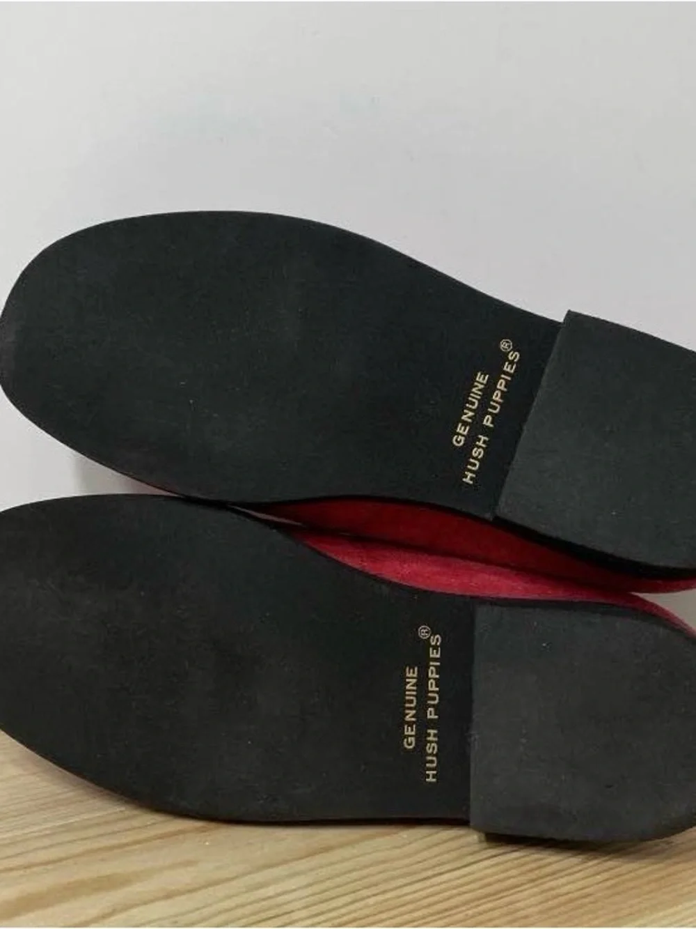 Hush Puppies Suede Loafer Shoes Red Girl's Size 3M